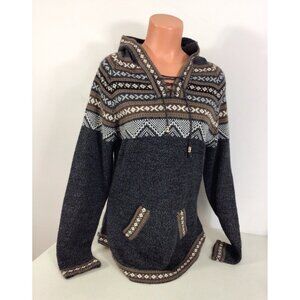 Artesania Peruvian Sweater Hooded Womens Large